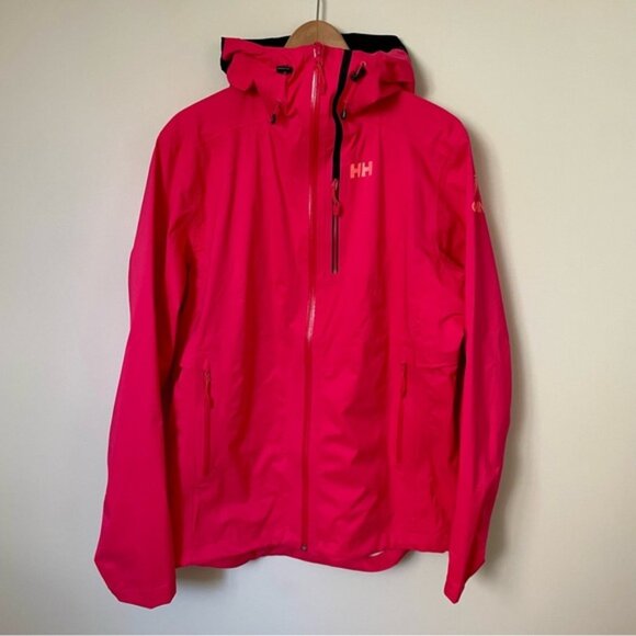 Helly Hansen Odin Moon Light Jacket Waterproof Rain Coat Pink Size Extra Large - Picture 1 of 9